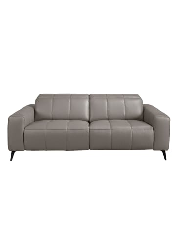 Angel Cerdá Relaxsofa 6210 in Grau/Schwarz – (B)216 x (T)110 x (H)98 cm