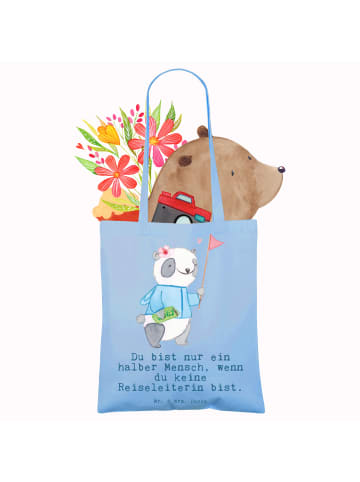 Mr. & Mrs. Panda Umhängetasche Reiseleiterin Herz mit Spruch in Sky Blue