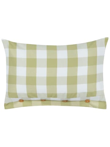 Beliani Dekokissen TAMNINE in Grün/Weiß - (W) 40 x (H) 12 x (L) 60 cm