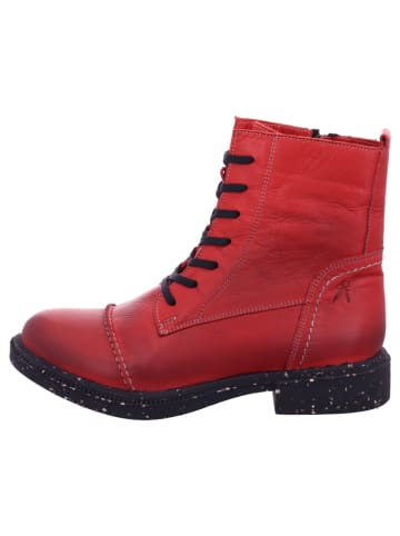 Esgano Damenschnürrstiefel kalt flach  in  Rot