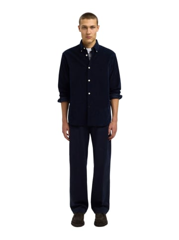 SELECTED HOMME Hemd SLHREGDANNI CORD BD LS SHIRT in Blau