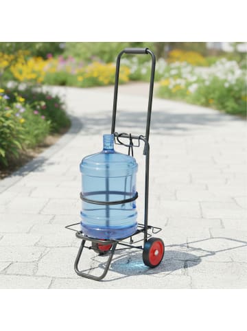 relaxdays Transportwagen in Grau/ Rot - 35 kg