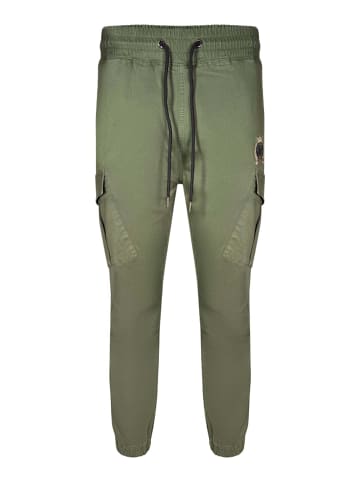 SikSilk Cargohose Slim Fit Cargos in Khaki Green
