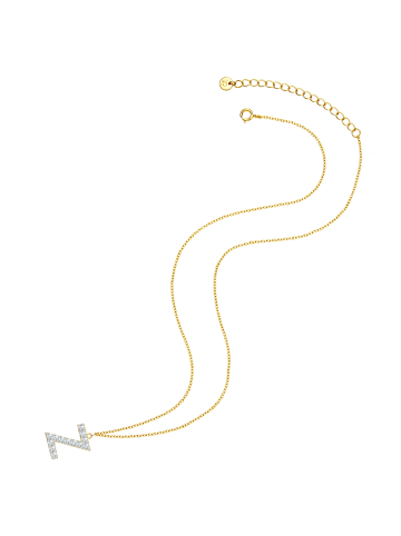 Glanzstücke München Halskette Buchstabe Z Sterling Silber Zirkonia in gelbgold