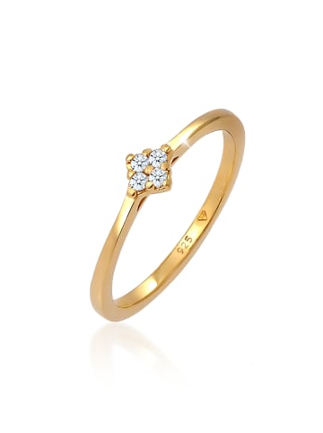 Elli DIAMONDS  Ring 925 Sterling Silber Diamant, Verlobungsring in Gold