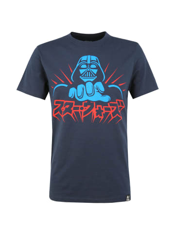 Recovered T-Shirt Star Wars Vader Japanese  Navy in blau-schwarz