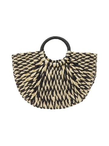 IZIA Women Handbag in Black Beige