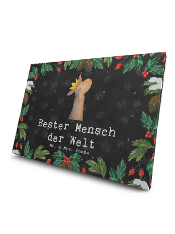 Mr. & Mrs. Panda Tee Adventskalender Lama Bester Mensch der Welt... in Kreidetafel