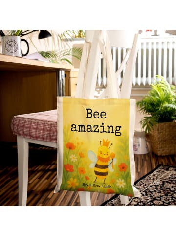 Mr. & Mrs. Panda Schultasche Biene König Design mit Spruch in Weiß