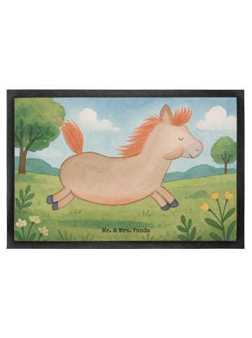 Mr. & Mrs. Panda fußmatte Pferd Springen Design ohne Spruch in Weiß