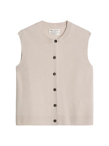 Marc O'Polo Ärmelloser Cardigan regular in Natural