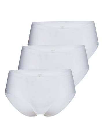 Yenita® Hüftslips "Invisible" aus Mikrofaser 3er Pack in weiss