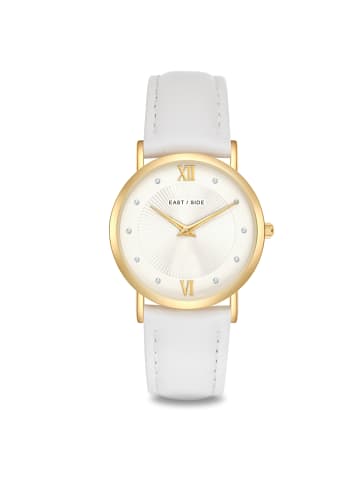Eastside NY Uhr aus Echtleder in weiß