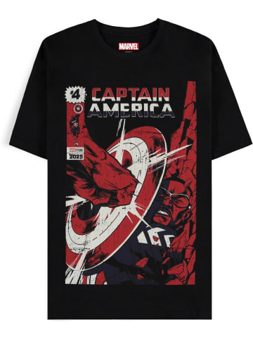 Captain America T-Shirt "Captain America - Retro Men's Short Sleeved T-shirt" in Schwarz