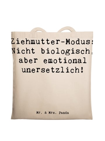 Mr. & Mrs. Panda Tragetasche Ziehmutter Modus mit Spruch in Creme