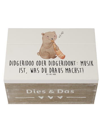 Mr. & Mrs. Panda Aufbewahrungsbox Didgeridoo Musik mit Spruch in Weiß