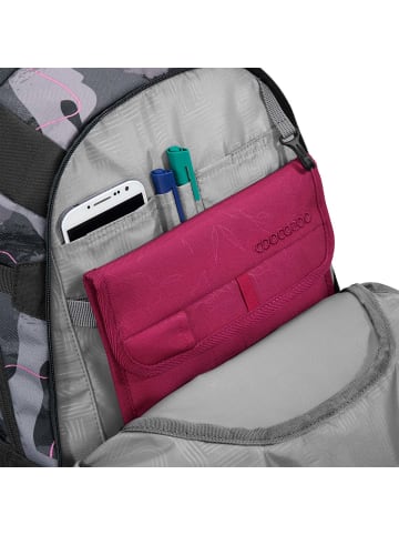 Coocazoo Schulrucksack-Set MATE Bubble Brush in Grau/Pink 2-teilig