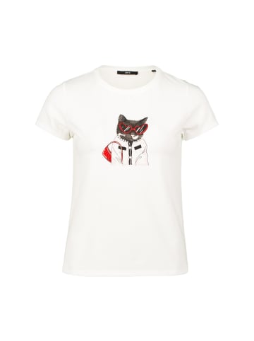 Zero  Jerseyshirt mit Ziersteinen in Patch CreamBlack