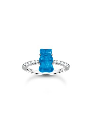 Thomas Sabo Ring Mit Goldbär Blau Mini in silber, blau, weiß