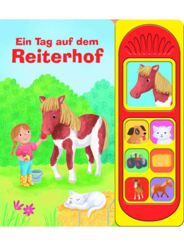 Phoenix Buch - Ein Tag auf dem Reiterhof - Soundbuch - Pappbilderbuch mit 7 Geräus