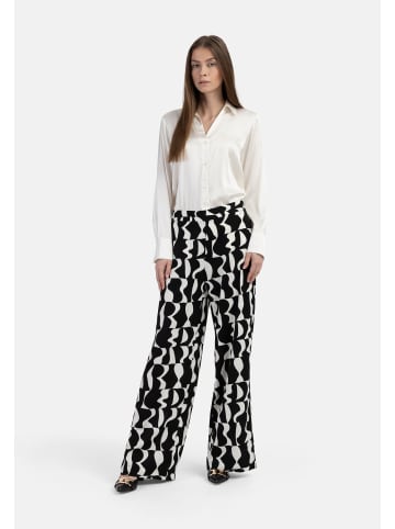 DreiMaster Klassik Damen Stoffhose in Schwarz Weiss