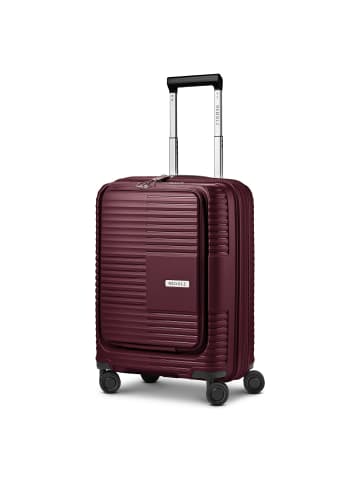 Redolz Essentials 17 2.0 4 Rollen Kabinentrolley 55 cm Laptopfach mit Dehnfalte in burgundy