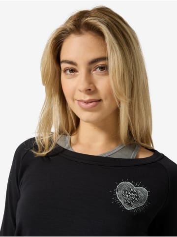 super.natural LITTLE HEARTWOOD CREW in schwarz