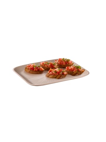APS Tablett in sand, GN 1/2, 32,5 x 26,5 cm, H: 2,5 cm, Melamin