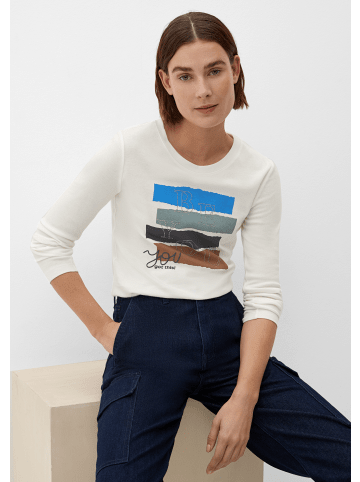 s.Oliver T-Shirt langarm in Creme