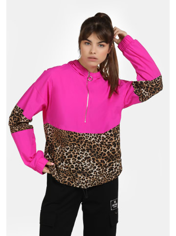 myMO ATHLSR Damen Schlupfjacke in Pink Beige Leo