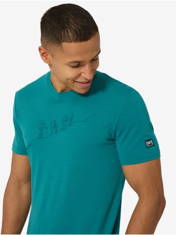super.natural Merino T-Shirt M HIKING TEE in Petrol