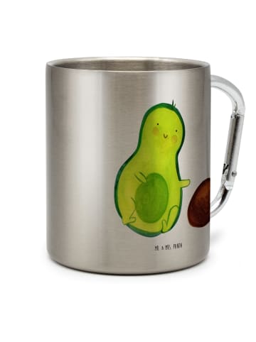 Mr. & Mrs. Panda Thermobecher Avocado Kern rollt ohne Spruch in Silber