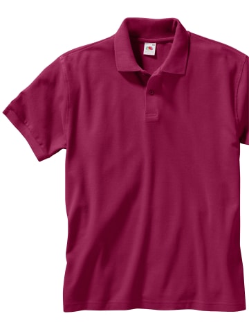 Fruit of the Loom Poloshirt in weinrot