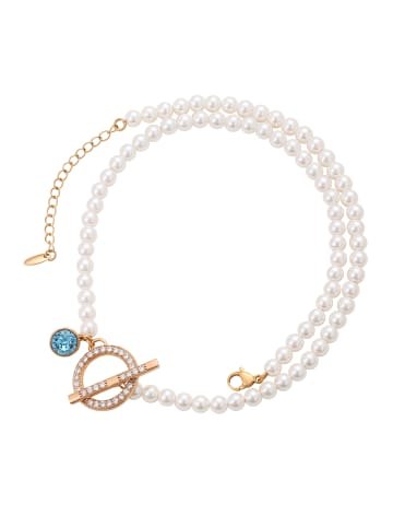 faina Women Pendant Necklace in Rose Gold White