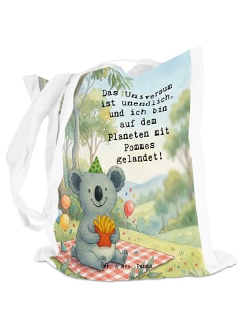 Mr. & Mrs. Panda Shopping Tasche Koala Pommes Design mit Spruch in Weiß
