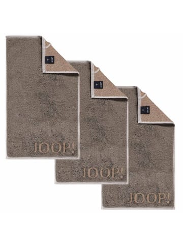JOOP! Gästetuch 3er Pack in Taupe