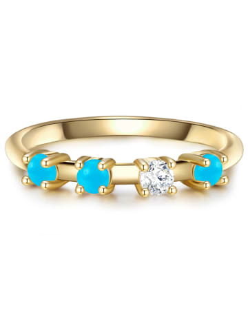 Glanzstücke München Ring Sterling Silber Zirkonia in gelbgold