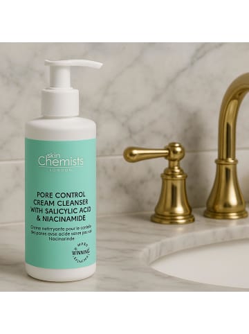 skinChemists Porenverfeinernder Schaumreiniger mit Salicylsäure & Niacinamid 200 ml