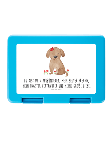 Mr. & Mrs. Panda Rundungerbrotdose Hund Dame mit Spruch in Weiß