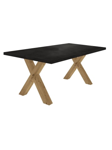 58 aufm Kessel ESSZIMMERTISCH Eike 2 160 x 90 x 75 Esstisch Asteiche/Schwarzstahl