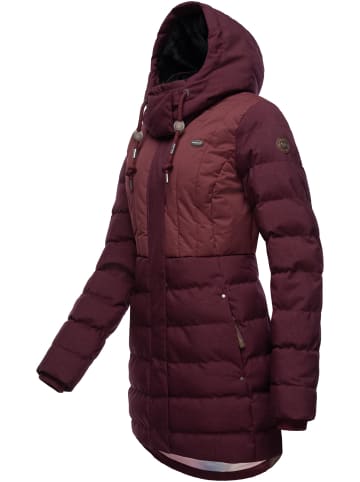 ragwear Winterjacke Ashanta Block in Wine Red