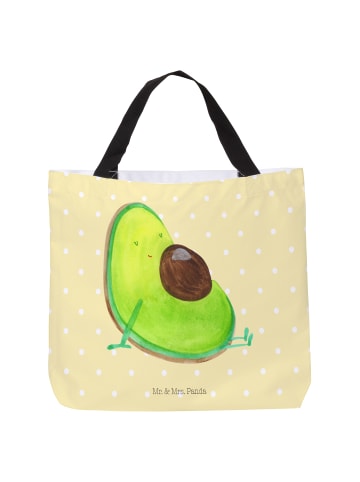 Mr. & Mrs. Panda Tote Bag Avocado Schwangerschaft ohne Spruch in Gelb Pastell
