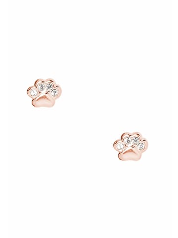 Gemshine Ohrhänger Pfote in rose gold coloured
