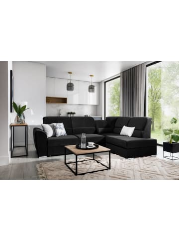 MF Design Silver Recamiere Rechts in Schwarz -  (L) 270 x (B) 270 x (H) 93 cm