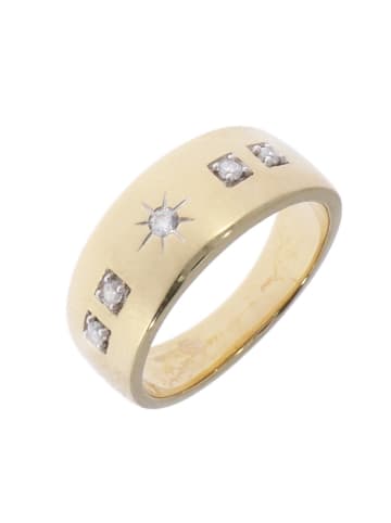 Luxxos Ring  "mit 5 Zirkonia 375 Gelbgold" in Gold