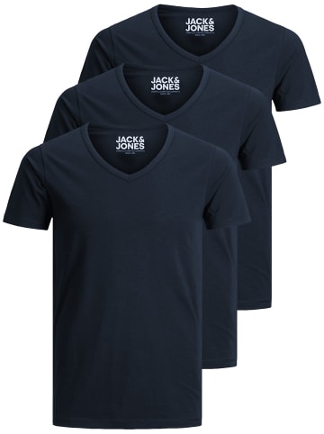Jack & Jones 3er-Set  T-Shirt in Blue/blue/blue