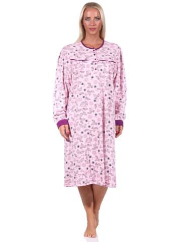 NORMANN Nachthemd Kuschelinterlock - 69623 in rosa
