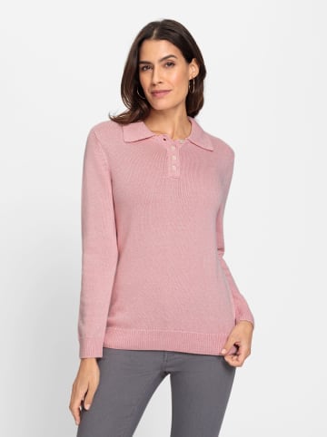 WITT WEIDEN Polopullover in rosenquarz-meliert