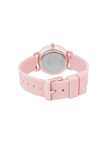 s.Oliver Quarzuhr Silikon, Aluminium in Rosa
