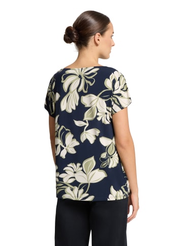 Betty Barclay Printshirt mit Wasserfallausschnitt in Dark Blue/Green